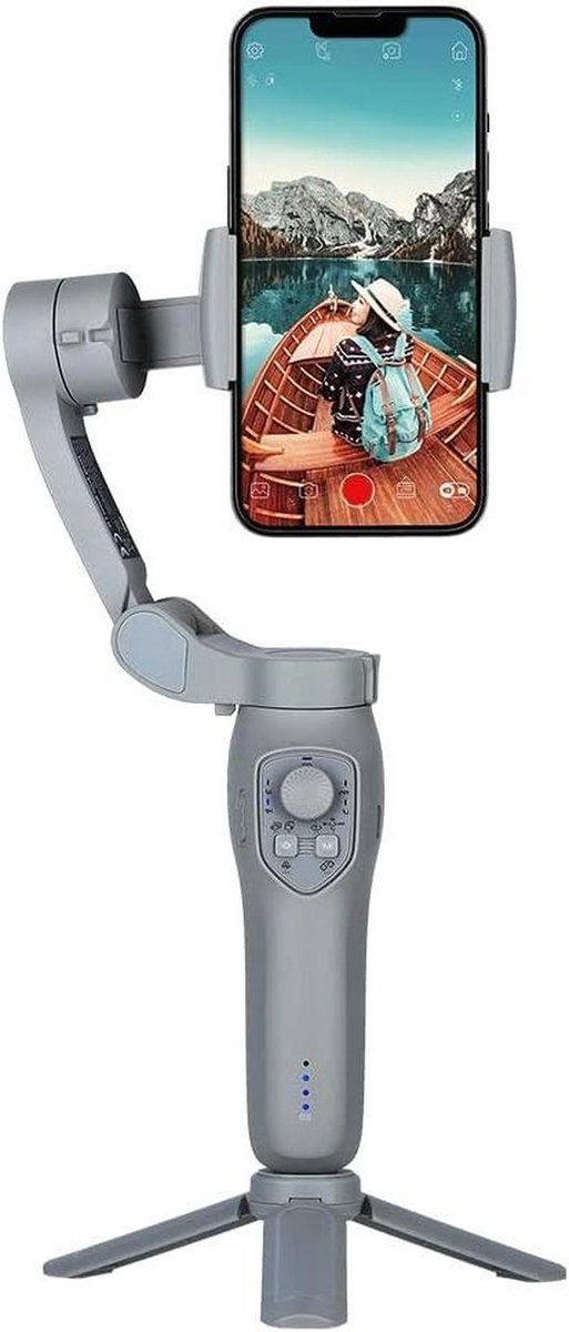 Rollei Steady Butler Mobil 3 SE Small Lightweight Foldable Smartphone Gimbal for Quiet Hand-Filmed Videos With App Control for Android and iOS 22946