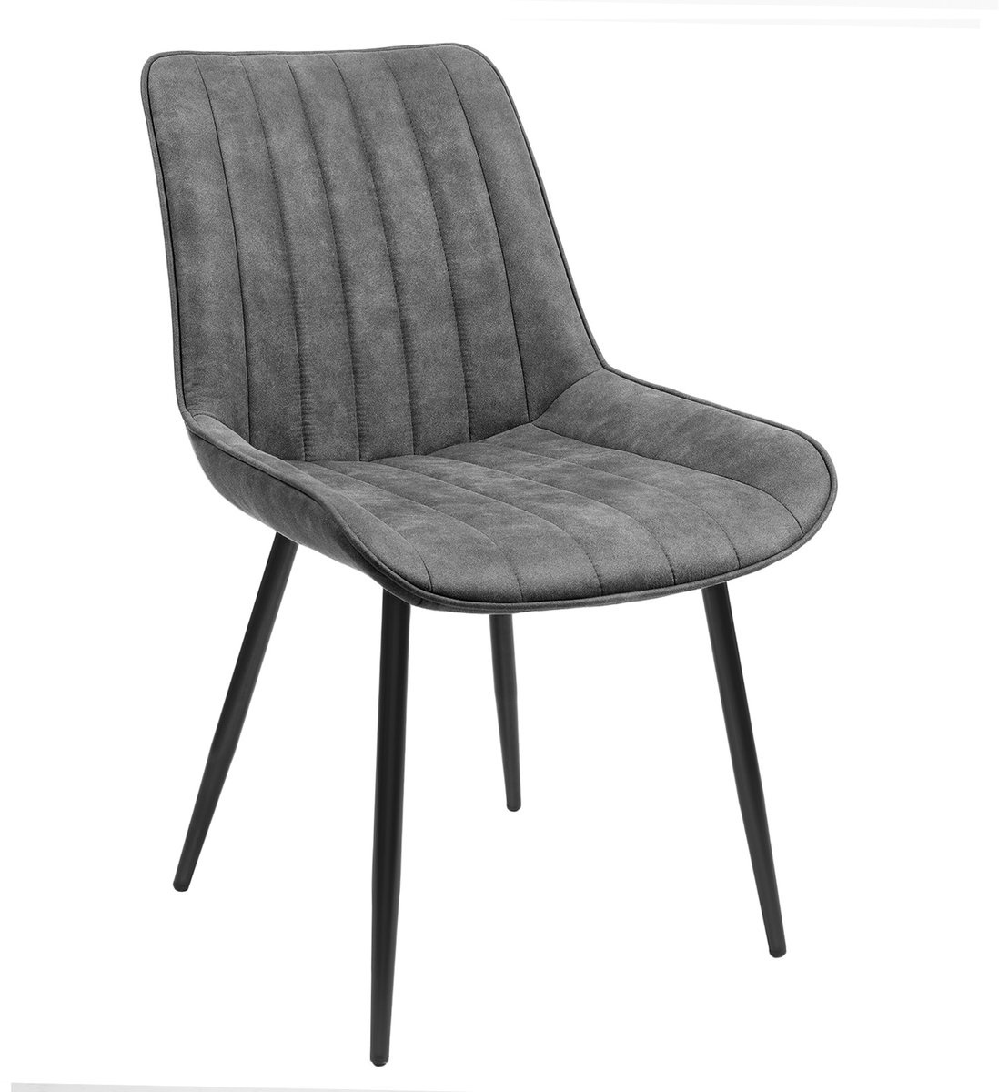SONGMICS - Eetkamerstoelen - Eetkamerstoel Set van 2 - Metalen Poten - Kunstleren Bekleding - Tot 110 kg Belastbaar
