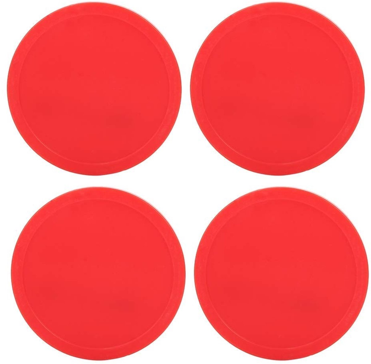 Dailygoods- Air Hockey Puck - 4-delige Set - Lichtgewicht Kunststof - Slijtvast en Duurzaam - Vervangende Pucks - Geschikt voor Thuisgebruik - Hockeypuck