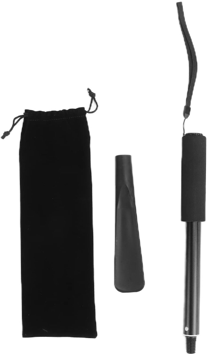 Dailygoods- Schoenlepel Lang - Draagbaar - Intrekbaar - Comfortabele Grip - Zachte EVA Hoes - Hulpmiddel voor Senioren - Schoenhulp