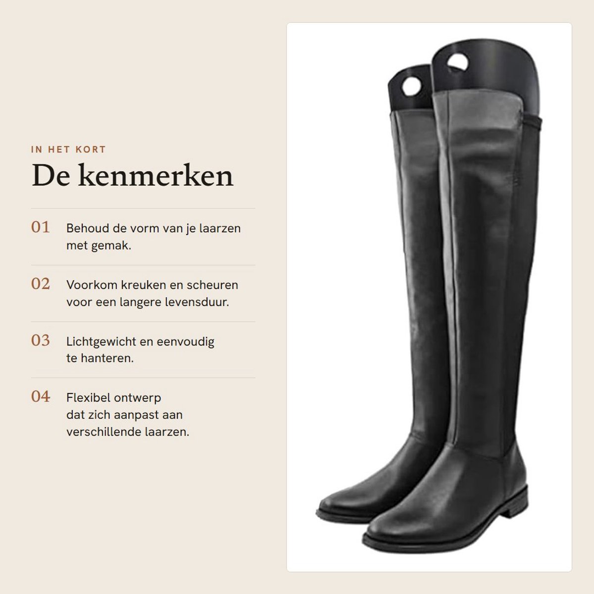 Dailygoods- Inzetstukken 10 Stuks - Laarzenvormers - Hoge Laarzenondersteuning - Voorkomt Buigen/Kreuken - Stevig/Duurzaam - Lichtgewicht Plastic