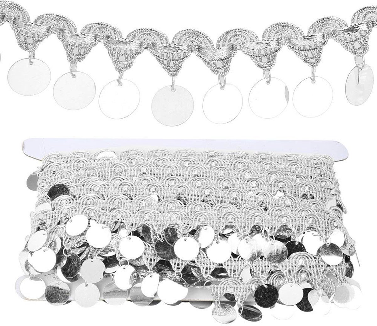 Dailygoods- Buikdans Sjaal 10 Yards - Heupsjaal - Kwastversiering - Dansaccessoire - Modeaccessoire - Handgehaakt - Buikdansriem