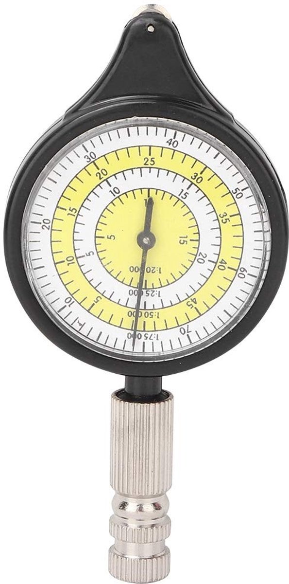 Dailygoods- Afstandsmeter Lichtgewicht - Outdoor Gereedschap - Draagbaar - Regendicht - Mini-Metalen Handgreep - Voor Kamperen/Wandelen - Kaartmeter
