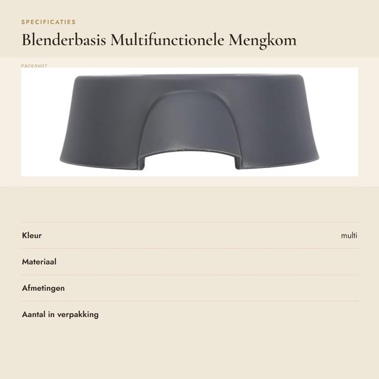 aladdien - Accessoires voor Keukenmachines - Multifunctionele Kookmachine - Vaatwasmachinebestendig - Blender Mengkom Basis - Geschikt voor TM31 van Merkloos — afbeelding 4