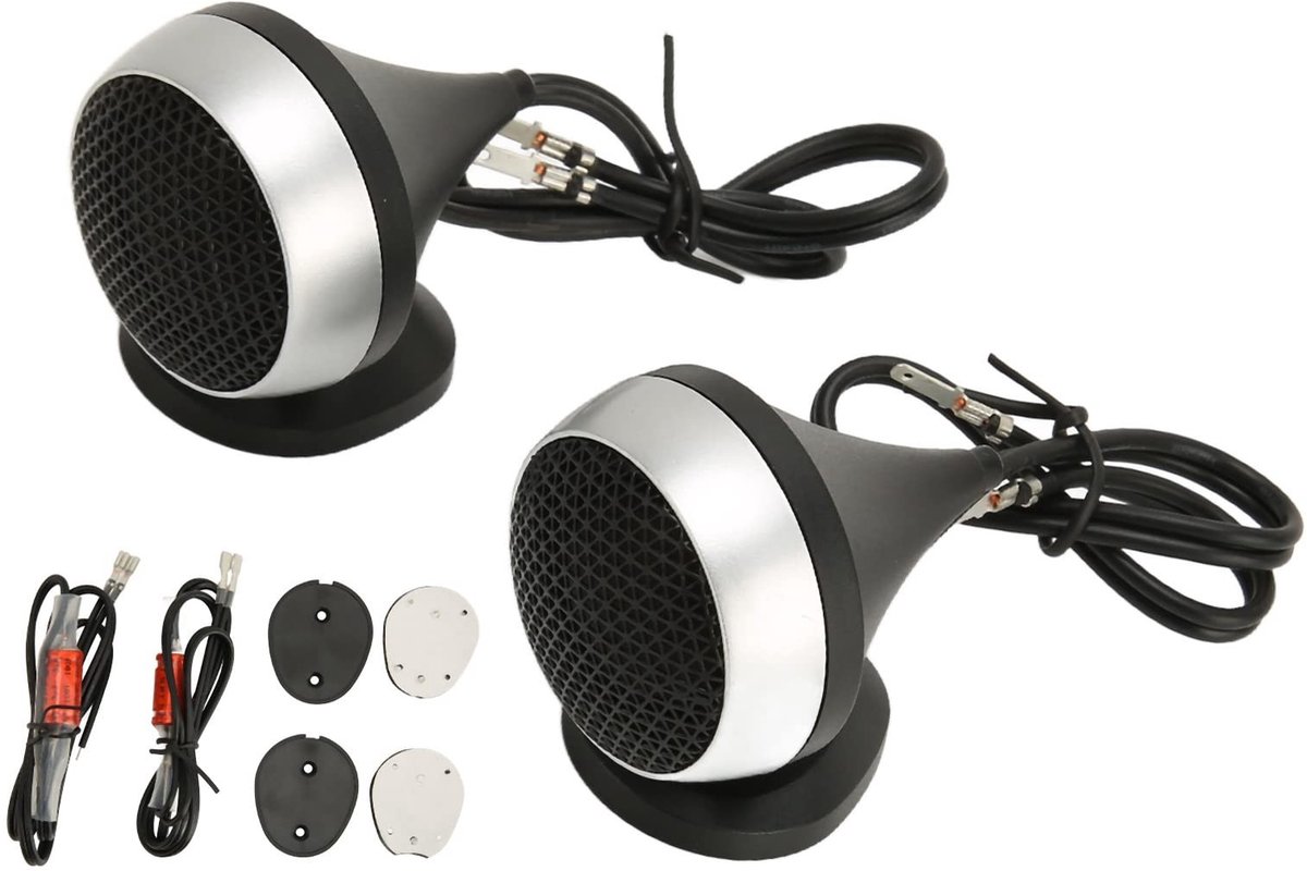 Dailygoods- Tweeters 150W Hoge Duidelijkheid - 2-Weg Systeem - Compact Ontwerp - Helder Geluid - Eenvoudige Installatie - Zachte Dome - Autoluidsprekers