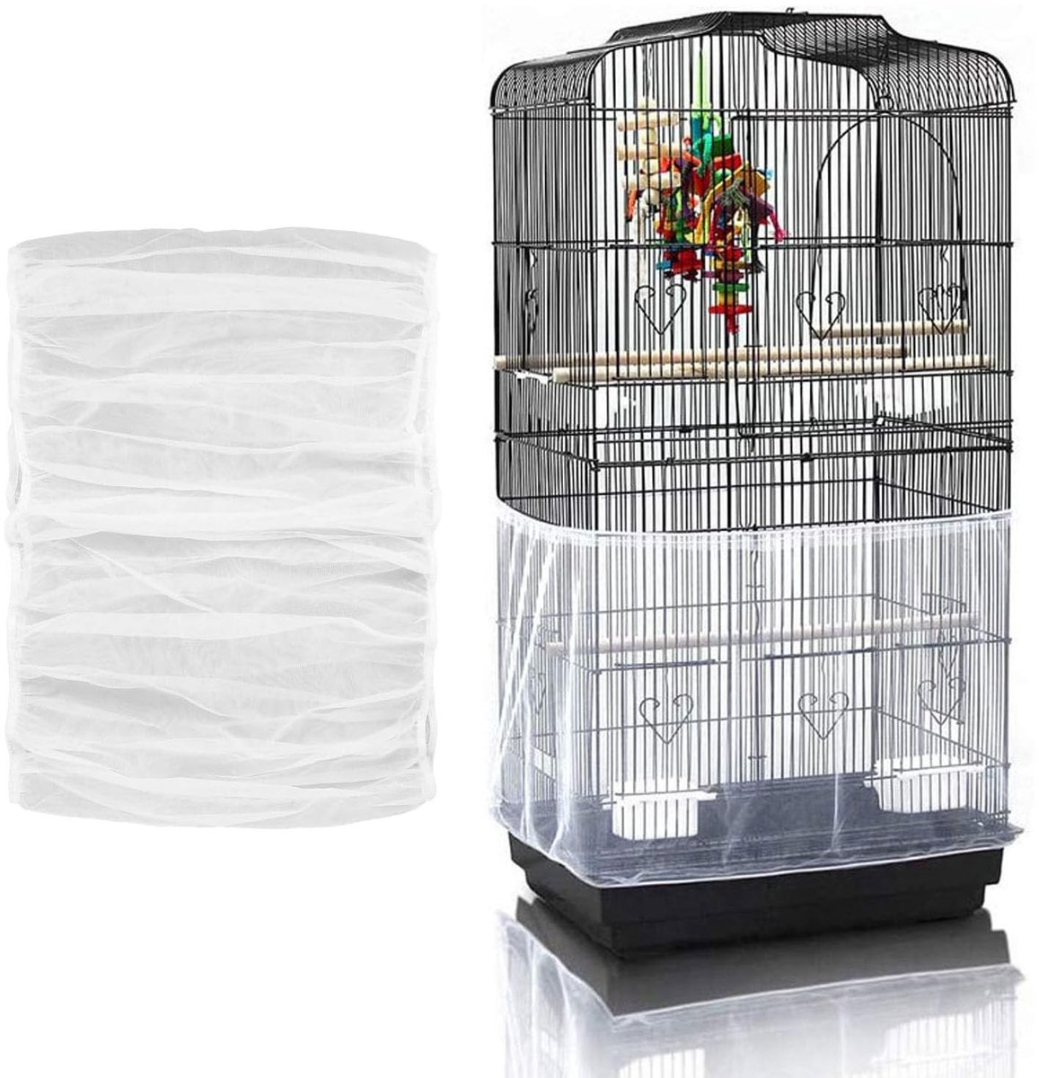 Dailygoods- Vogelkooirok Ademend - Universele Vogelkooi Hoes - Stofdicht - Geventileerd - Verstelbaar - Hoogwaardig Polyester - Vogelkooihoes