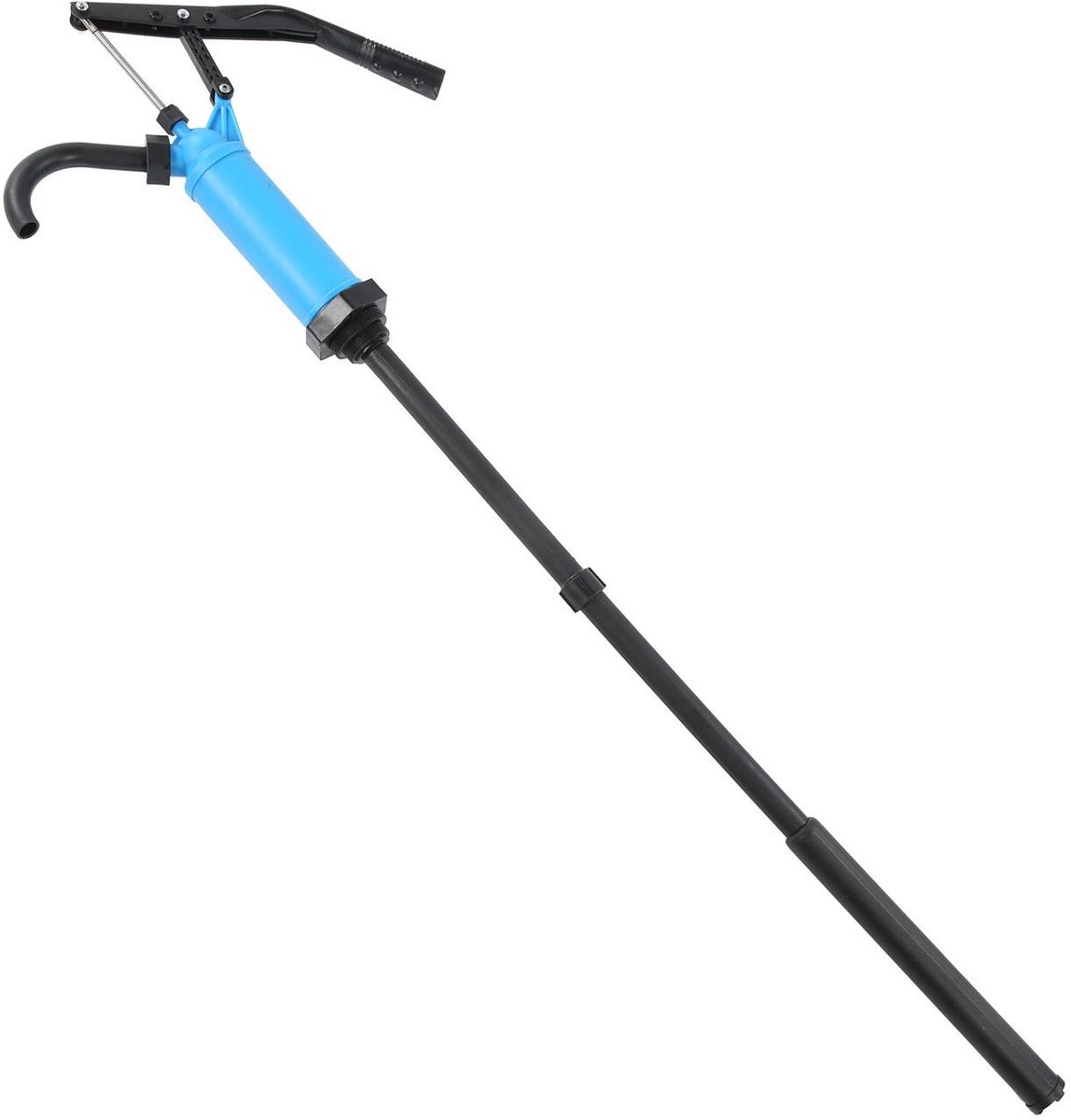 Dailygoods- Trommelpomp hefboomeffect - Handmatige handpomp - Benzinepomp - Brandstofpomp - Debiet 40-60 l/min - Telescopische sifon 61-89 cm