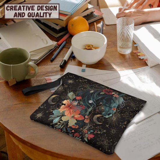Boek Sleeve - Boekhoes Boekentas - Boeken Beschermen - Met Voorvak - 30 x 24 cm - Paard — afbeelding 4