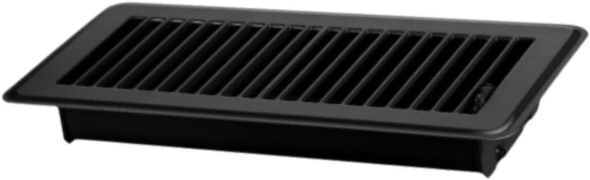 Vloerrooster - Ventilatierooster Luchtrooster - Temperatuur Regelen - Verstelbare Dampers - 25 x 10 cm - Metaal