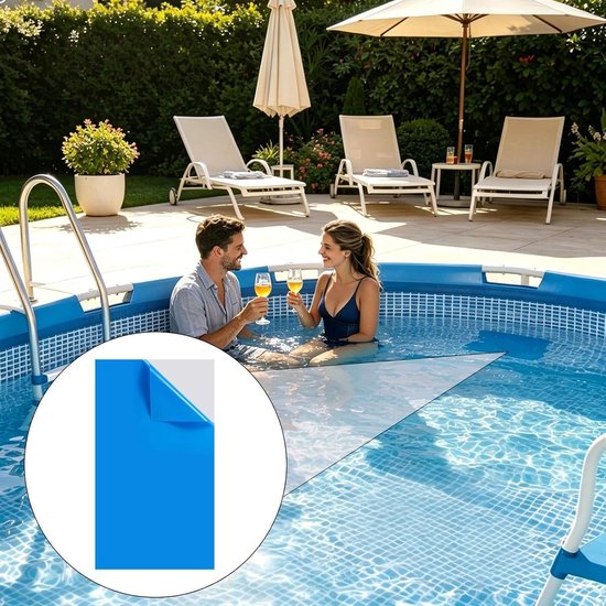 Reparatieset Zwembad - Waterdichte Tape - Lekkages Dichten - Robuuste Hechting - 122 x 85 cm - Uniek — afbeelding 4