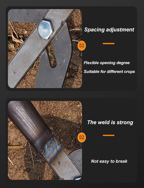 Zaailingstrekker Gereedschap - Wortelverwijderaar Stronken - Boomstronken Verwijderen - Ergonomisch Hefboomontwerp - 0-18 cm Klem - Zwart — afbeelding 4