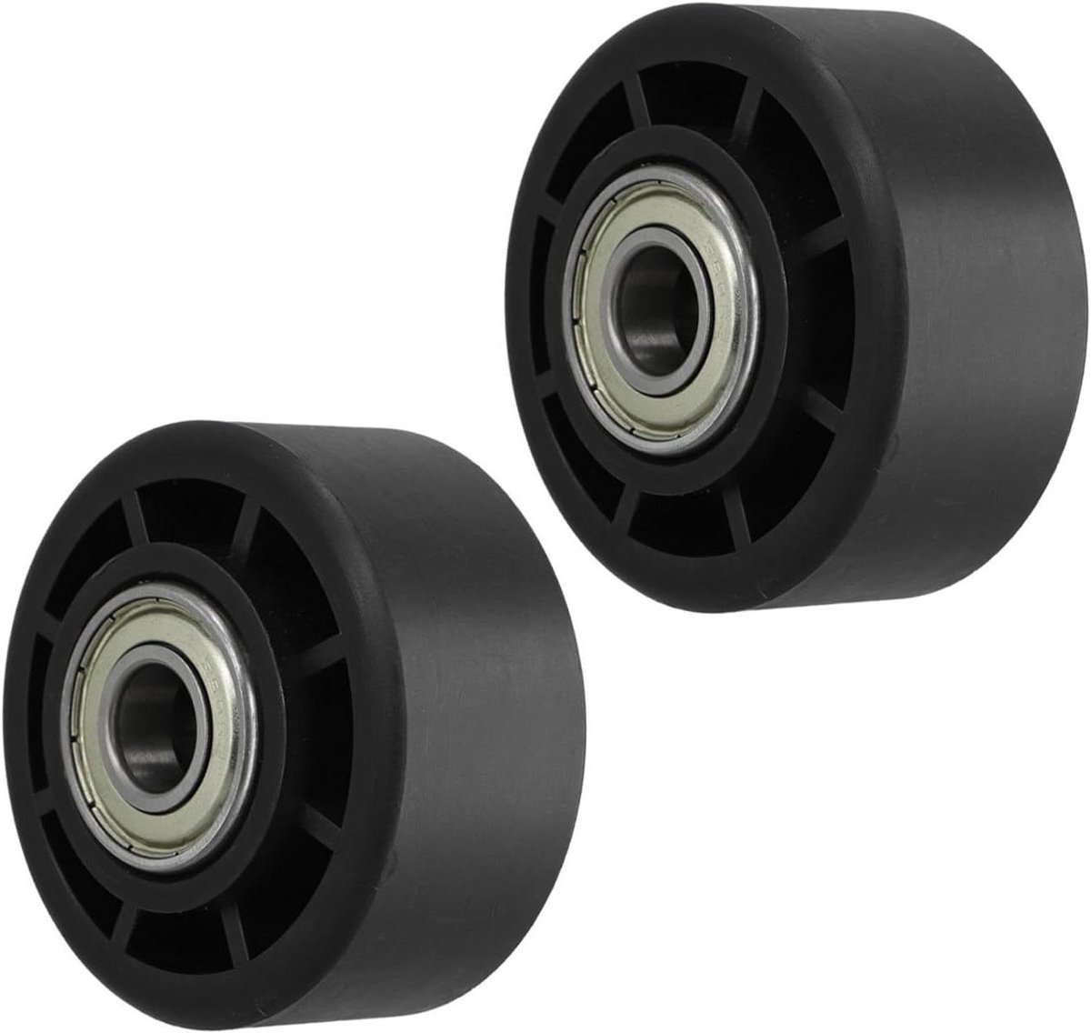 Loopband Lagerwiel - Vervangende rol - Fitnessapparatuur Onderhoud - Hoge sterkte nylon - 74 mm diameter - Zwart