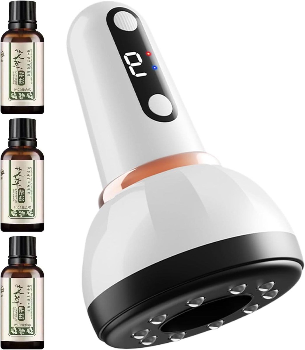 Elektrisch Cupping Apparaat - Massage Apparaat - Spierontspanning - 9 Massagemodi - 18.5 x 12.5 x 9.3 cm - Zwart