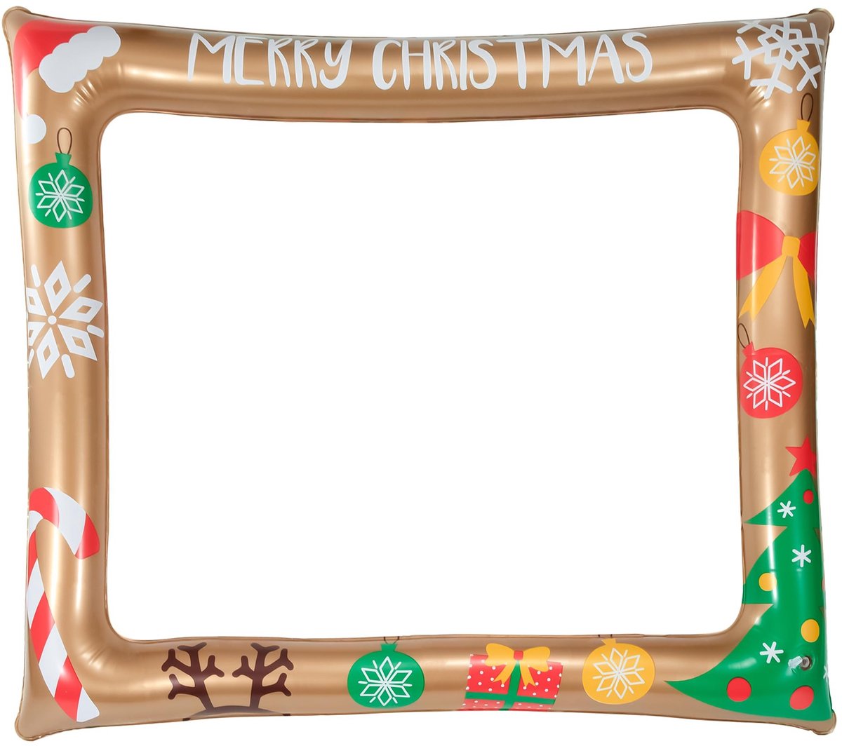Dailygoods- Opblaasbare Fotolijst 78 x 65 cm - Selfie-frame - Feestdecoratie - Rekwisiet voor Kerstmis - Herbruikbaar - PVC Materiaal