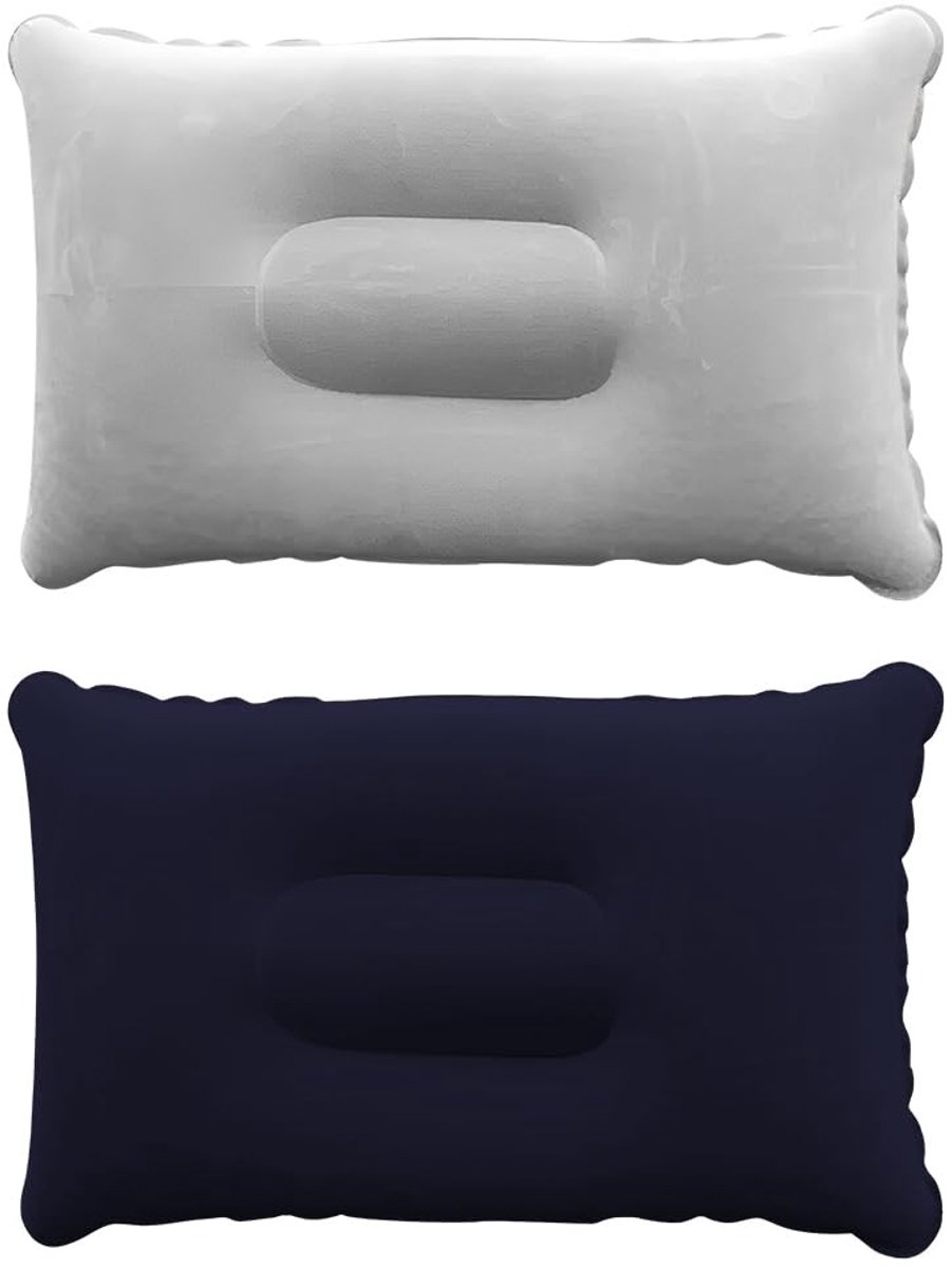 Dailygoods- Opblaasbaar Kussen Ultralicht - Campingkussen - Strandkussen - Draagbaar - Compact - Stevig Vinylkunststof - Reiskussen