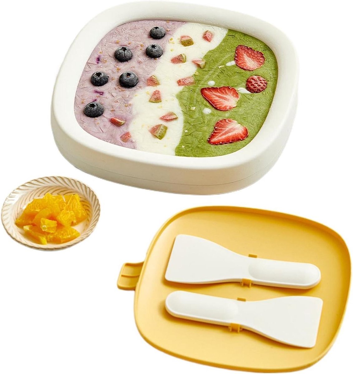 Roller IJs Maker - Dessert Maker IJsmachine - Desserts Maken - Snelle Bereiding - 30 Minuten - Crèmekleurig