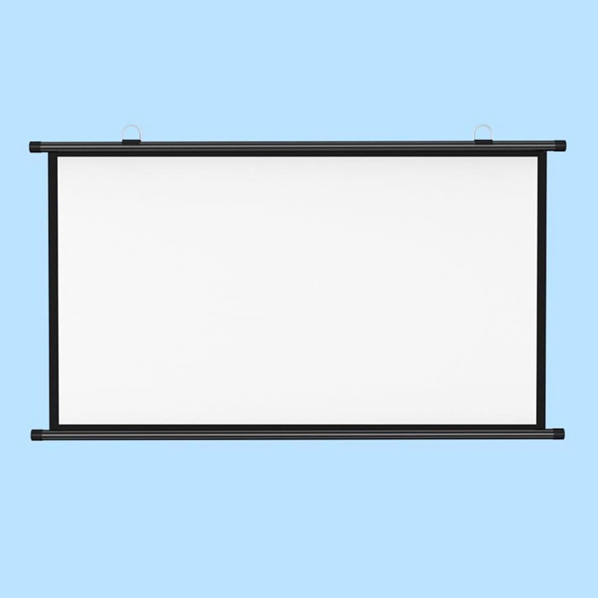Projectiescherm Handmatig - Filmscherm Rolbaar - Thuisbioscoop Presentatie - Kreukvrij Glasvezel - 60 Inch 4:3 - Zwart