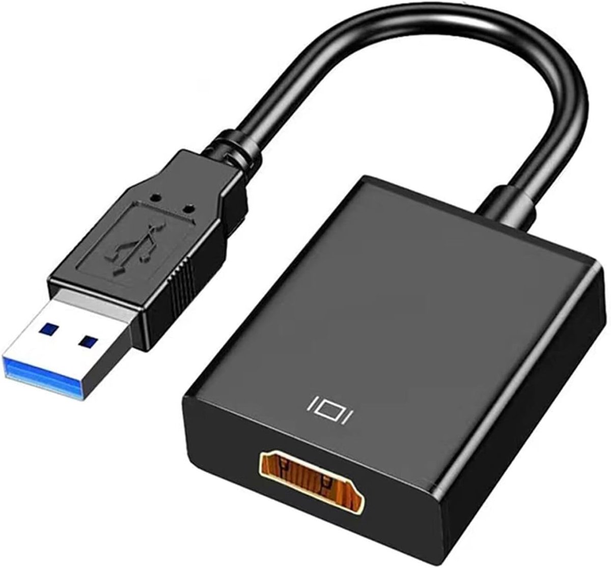 carmdering - USB 3.0 Naar HDMI Adapter - USB HDMI Converter - Video Adapter - 1080P Full HD Ondersteuning - Plug En Play Driver Installatie - Ideaal Voor Presentaties En Home Cinema - 1 Stuk