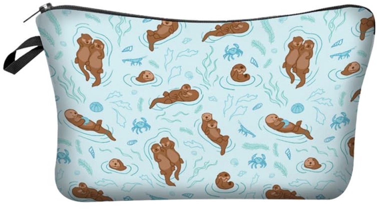 Dailygoods- Cosmetische Tas - Toilettas met Haak - Reisorganisator - Polyester - Meerkleurig - Afmetingen 22x18x13,5 cm