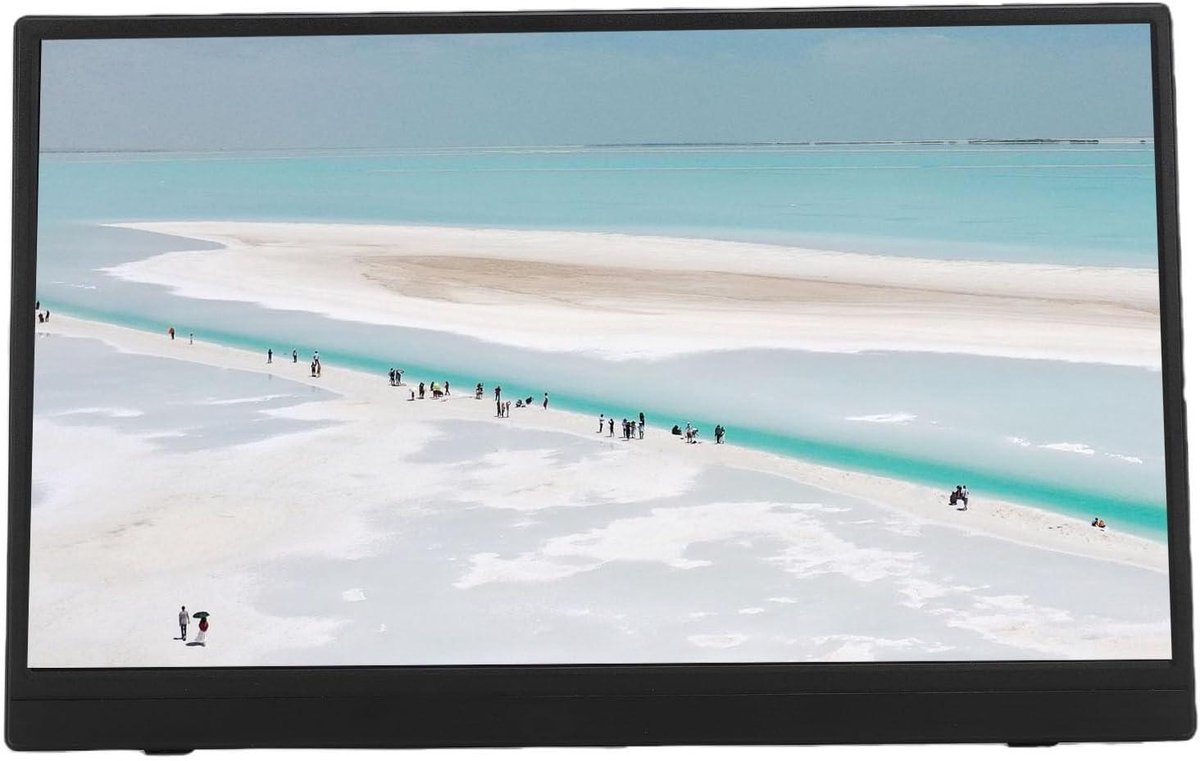 Draagbare Monitor - Extern Scherm - Mobiel Werken - Geïntegreerde Batterij - 156 Inch - Zwart