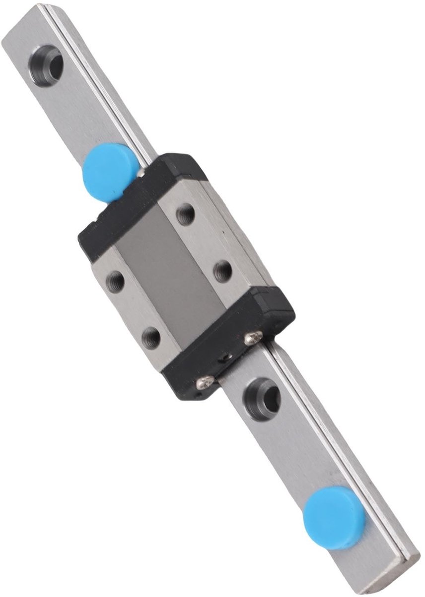 Dailygoods- Lineaire Geleiderail 4-punts Contactontwerp - Miniatuur Geleiderail - Schuifblok - Hoge Nauwkeurigheid - Lichtgewicht - Rail Lengte 95 mm