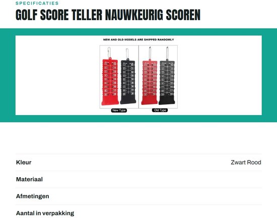 Dailygoods- Golf Score Teller Nauwkeurig - 2 Stuks - Compact/Draagbaar - Training/Competitie - Accessoire - Lichtgewicht - Golf Scorebord van Dailygoods — afbeelding 2