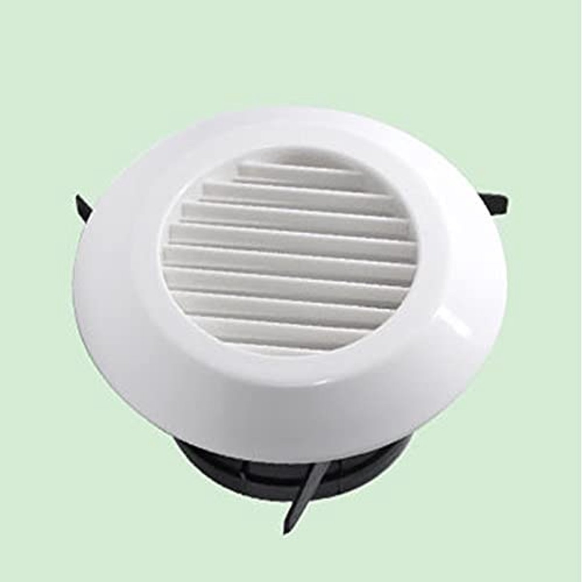 Dailygoods- Ventilatierooster Wit - Ronde Diffuser - Wandmontage - Vliegengaas - Hoogwaardige ABS - Eenvoudig te Reinigen - Ventilatiegrille