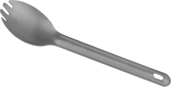 Titanium Spork Lepel - Metalen Bestekset Lichtgewicht - Kamperen Backpacken Reizen - Duurzaam Slijtvast Materiaal - 13 Gram - Gepolijst — afbeelding 5