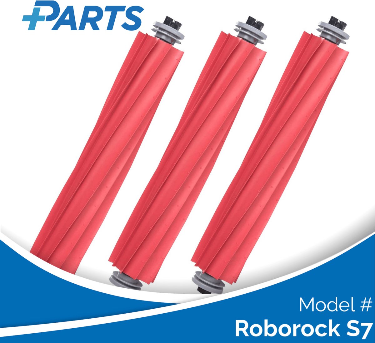 Roborock S7 Borstels (3 Stuks, Plus.Parts® alternatief voor 8.02.0079)