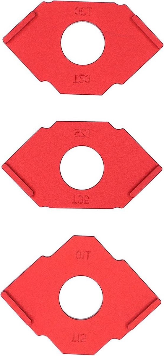 Radius Jig Router Templates - Hoek Routing Mallen - Houtbewerking - Roestbestendig Aluminium - 31 x 12 cm - Zilver