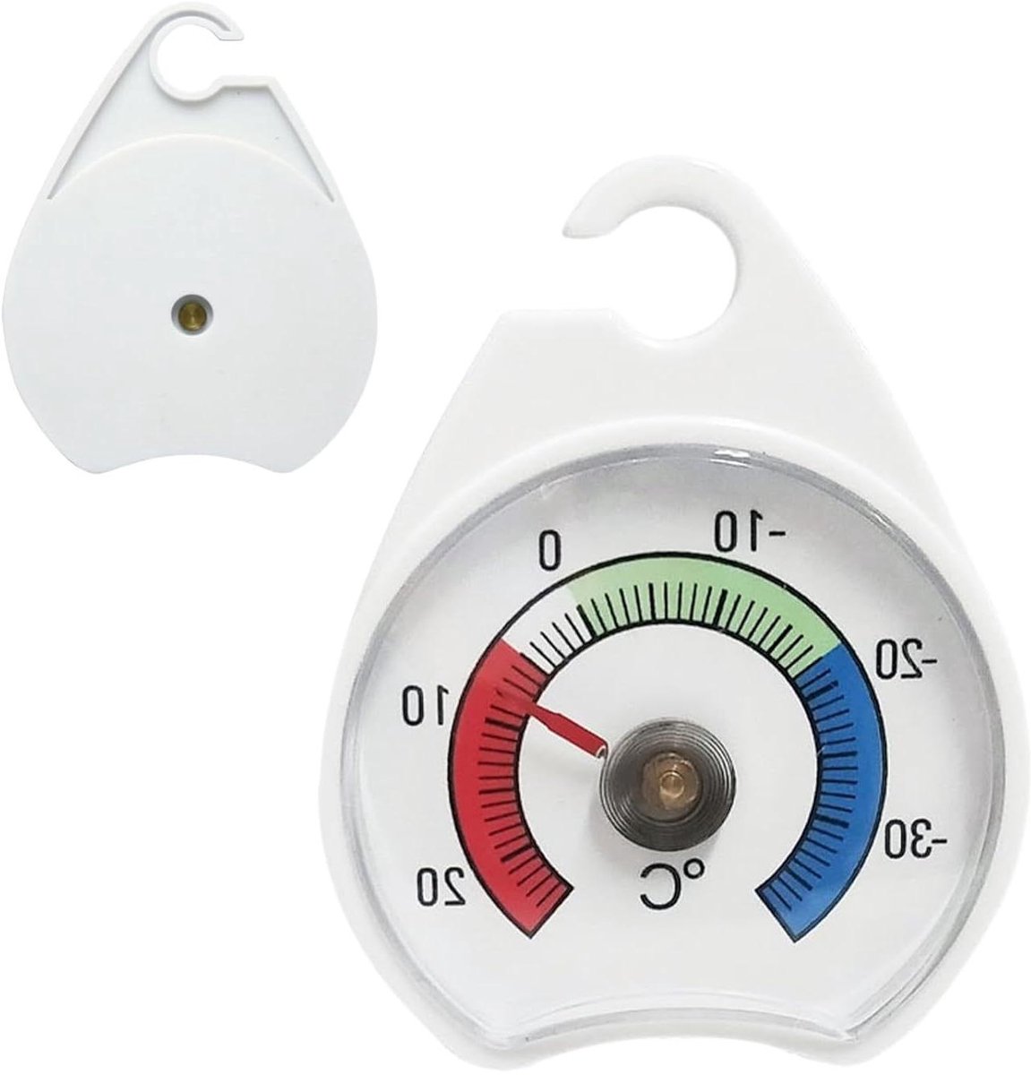 Koelkast Thermometer - Vriezer Meter - Voedsel Veilig Houden - Zeer Nauwkeurige Wijzer - 6.5 cm - Wit