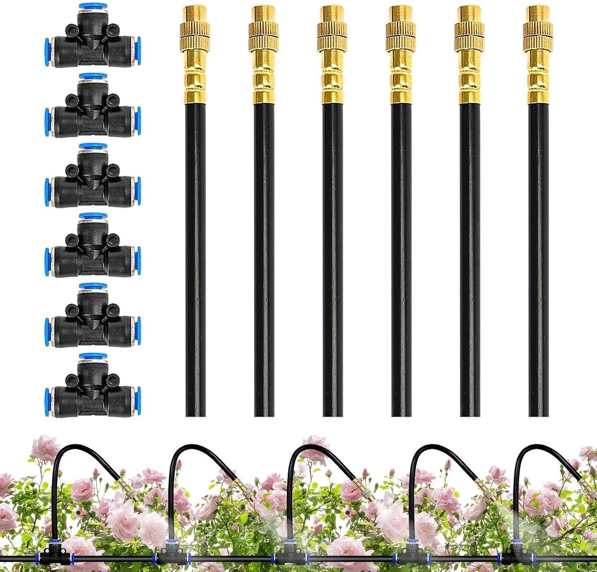 Tuinirrigatiesysteem Sproeiers - Nevelsproeier Gazon - Planten Water Geven - Instelbare Sproeifunctie - 20 cm - Messing
