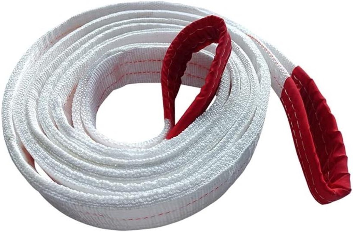 Hijslading Sling Strap - Polyester band - Goederen tillen - Industriestandaard materiaal - 5 ton 1 meter - Blauw