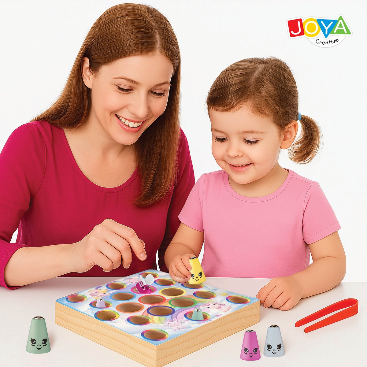 Unicorn Montessori Bord - 2in1 Visspel - Vormen & Visspel - Magneet spel – Houten speelgoed – Sensorisch – Sorteerspel – Activiteitenbord – Peuter Speelgoed – Jongens – Meisjes – Kind – 3 jaar – 4 jaar – 5 jaar – 6 jaar - Joya Creative — afbeelding 2