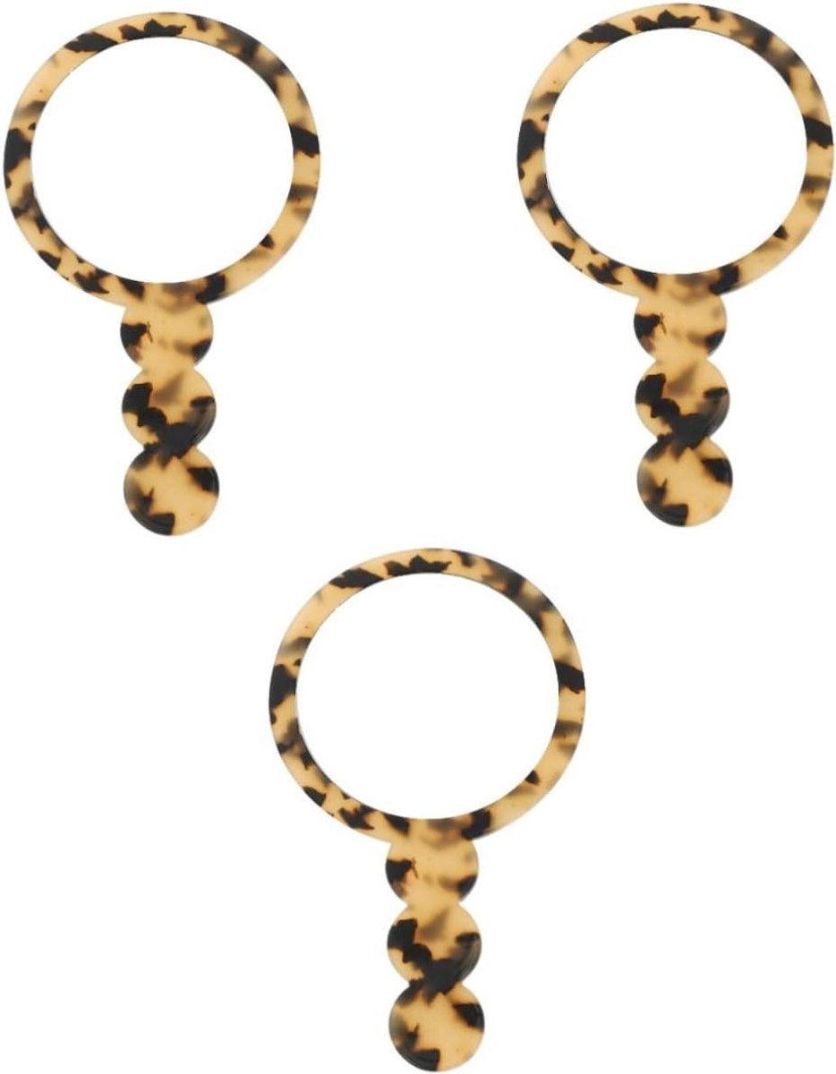Handspiegel Set - Make-up Spiegel - Snel Opfrissen - Met Handvat - 3 Stuks - Gekleurd