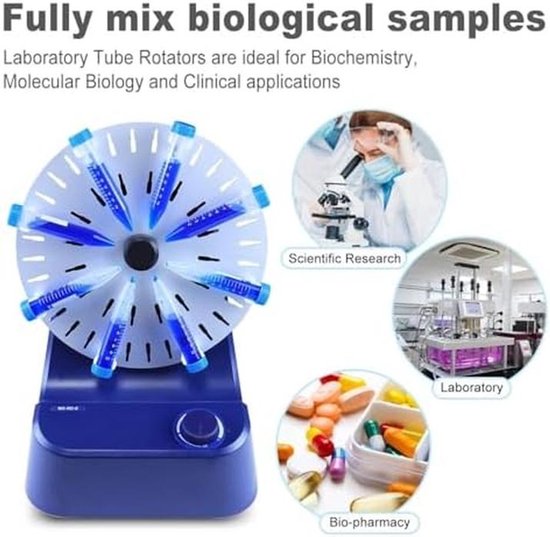 Elektrische Vortex Mixer - Roterende Mixer Laboratorium Mixer - Monsterbuizen Mengen - Instelbare Snelheden — afbeelding 3