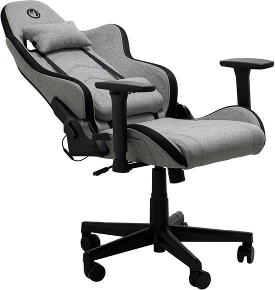 Gaming Stoel - Ergonomische Stoel - Langdurig Gamen - Verstelbare 3D Armleuningen - Grande - Grijs — afbeelding 2