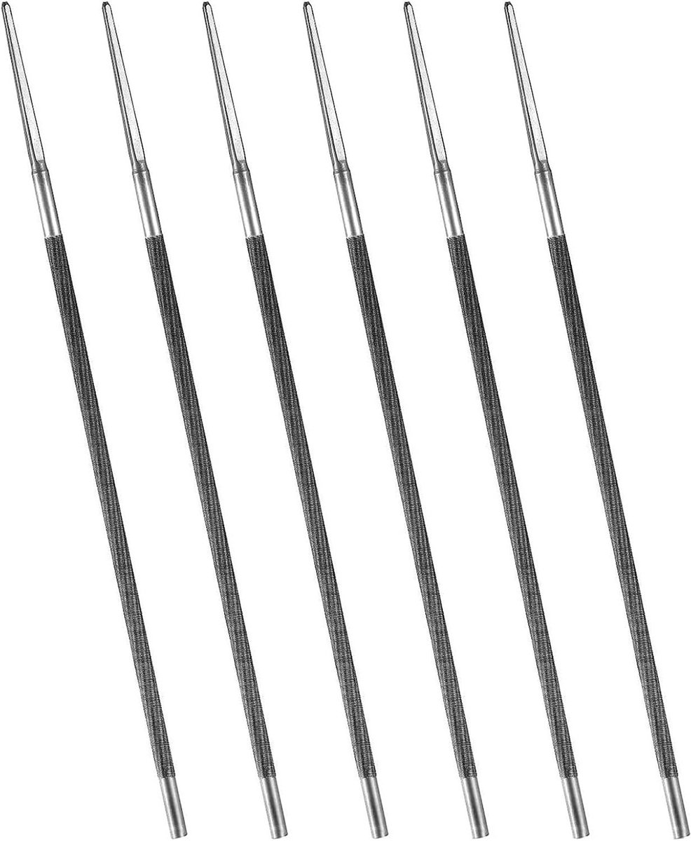 Rondvijlen voor kettingzagen, 6 stuks, 5.2mm, voor handmatig slijpen van zaagkettingen en onderhoud