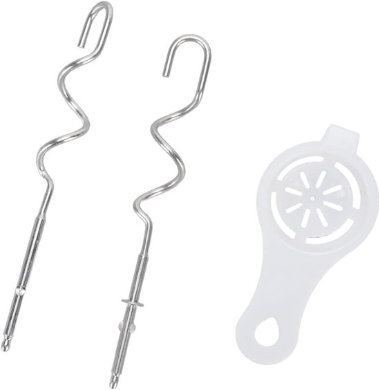 Deeghaken Handmixer - Broodhaken Mixerset - Efficiënt Bakken - Roestvrij Staal - 2 stuks - Zilverkleurig — afbeelding 5