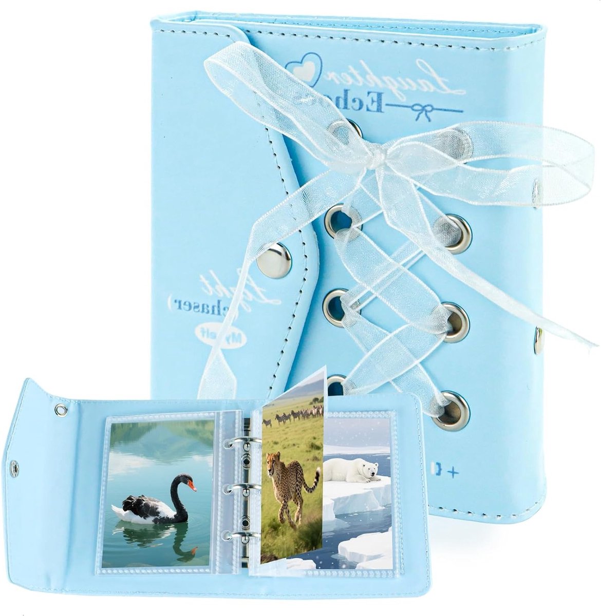 Fotoalbum voor Postkaarten, Draagbaar Album voor Verzamelkaarten, Collectieboek voor Foto's en Postzegels, Perfect Cadeau voor Meisjes en Verzamelaars