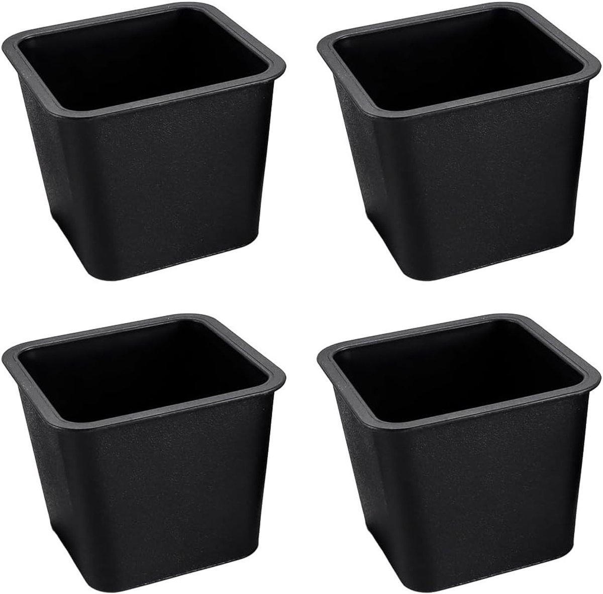 4 Stuks 3 Inch Plastic Bedpoten, Antislip Voeten voor Meubels, Verhogers voor Stoelen, Tafels en Banken, Ideaal voor Hoogteverhoging