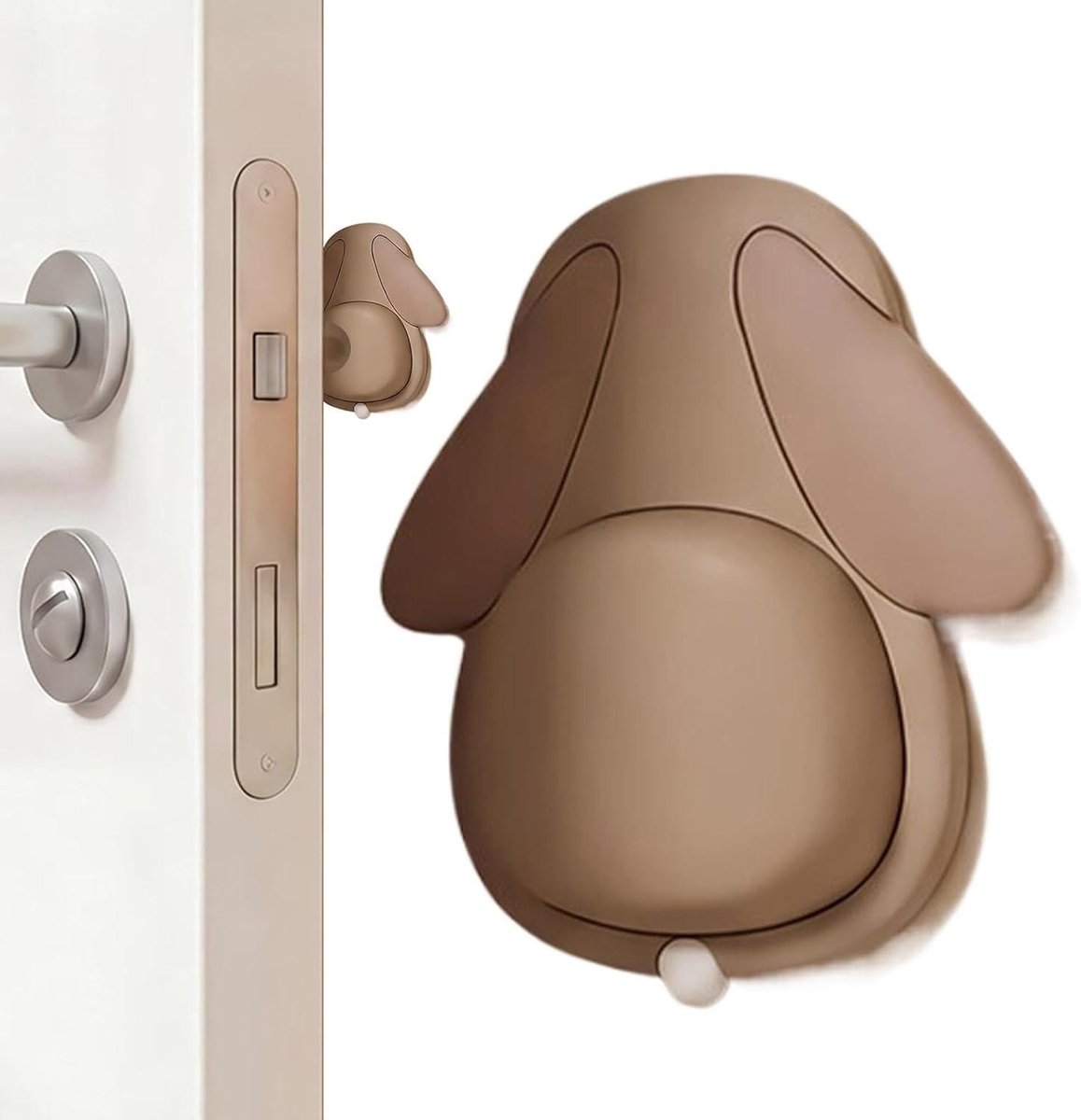 Deurstopper Muurbeschermer - Deurkruk Beschermer - Muren Beschermen - Schattig Dierontwerp - 10.5 x 8.5 x 8.5 cm - Verschillende Dieren