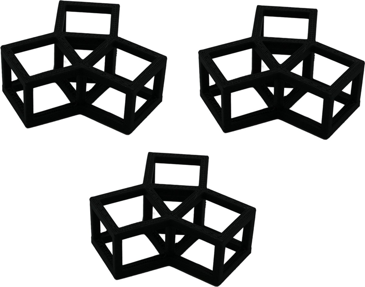 Kuva Garnalen Hotel S – Set van 3 – 3D Geprinte Schuilplaats voor Garnalen – Zwart