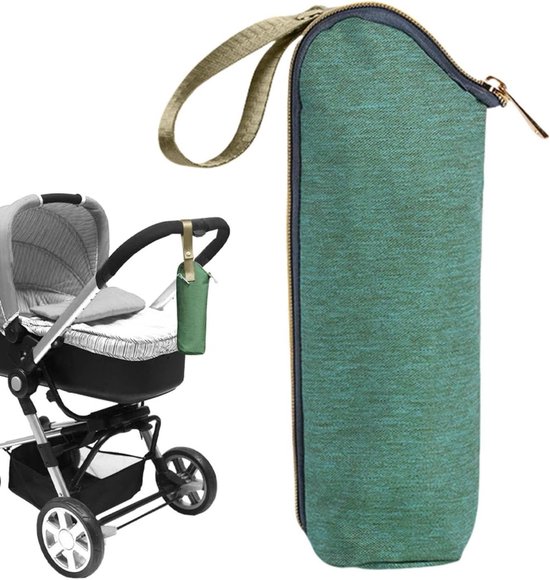 Koeltas voor moedermelk - warme hoes voor flesjes, thermotas voor babyfles - draagbare dikke reistransporthouder, geïsoleerde deken voor kinderfles, Groen, Se référer au descriptif, Zie beschrijving — afbeelding 2