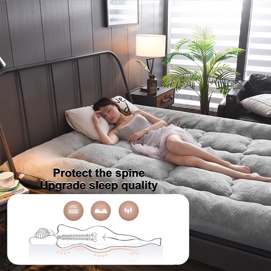 Opvouwbare Matras - Futon Mat Vloermatras - Kamperen en Slapen - Ergonomisch Ontwerp - 90 x 190 cm - Bruin — afbeelding 4