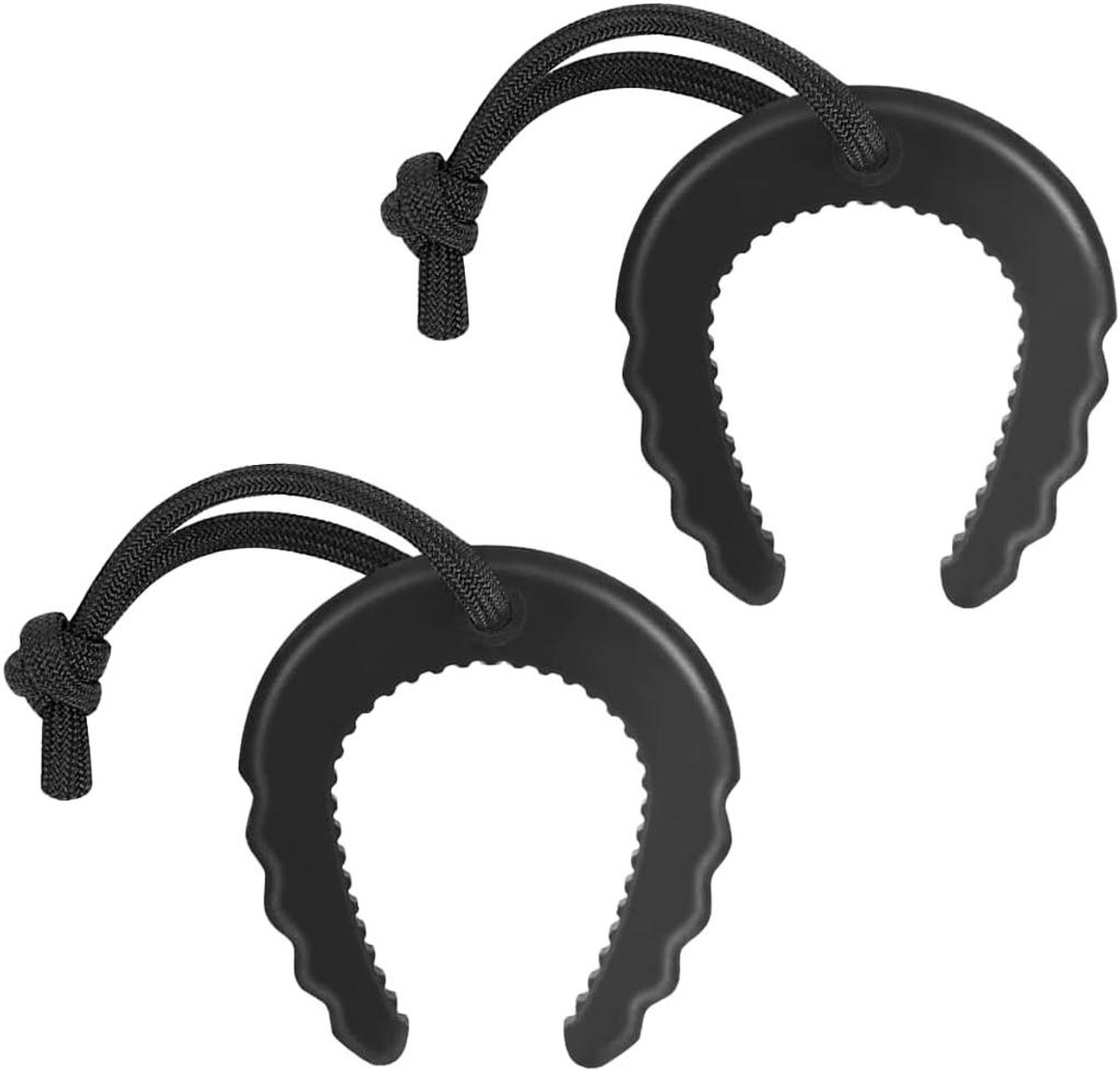 Rubberen Deurstoppers - Deurwig Raamstopper - Deuren Beschermen - Klembeveiliging - 2 stuks - Zwart