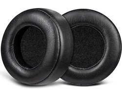 Professionele Oorkussens Vervanging voor On-Ear Hoofdtelefoons, Zachte Kunstlederen Earpads met Geluiddempende Schuim - Zwart
