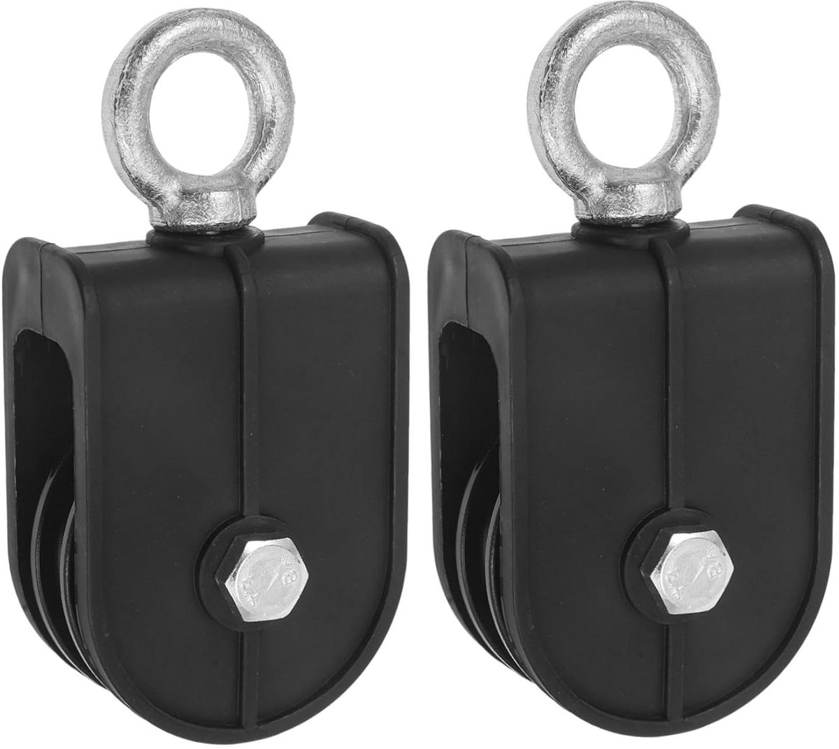 Kabel Katrol Blok - Draaibare Hijskatrol - Fitness Oefeningen - Zware Materialen - 12.2 x 6 x 4.7 cm - Zwart
