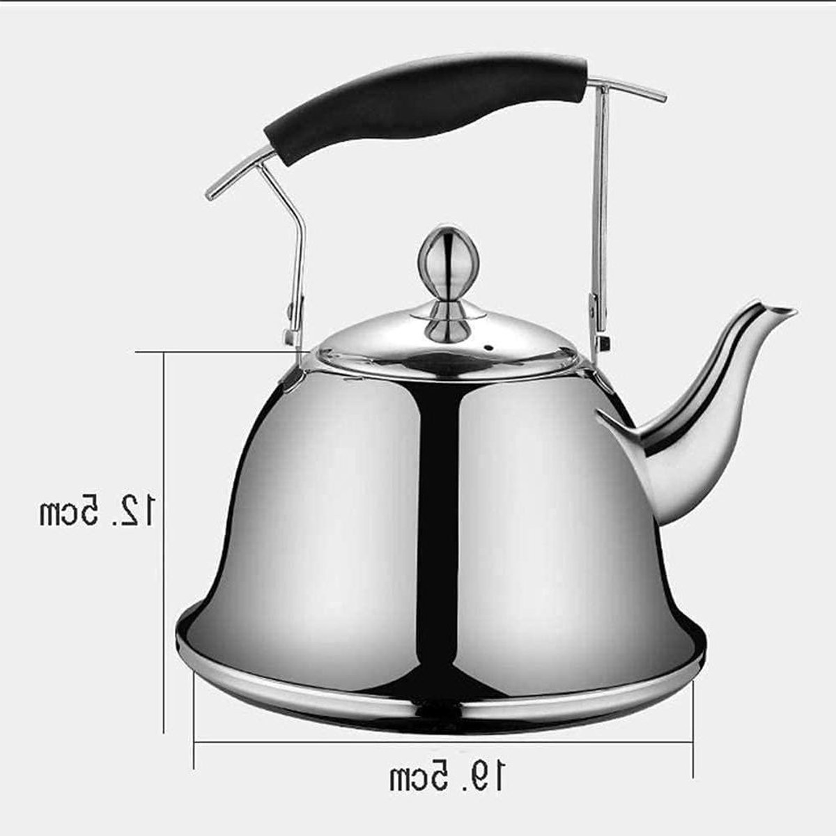 Waterkoker Met Fluitje - Theeketel RVS - Water Koken - Luid Fluitje - 3L - Roségoud