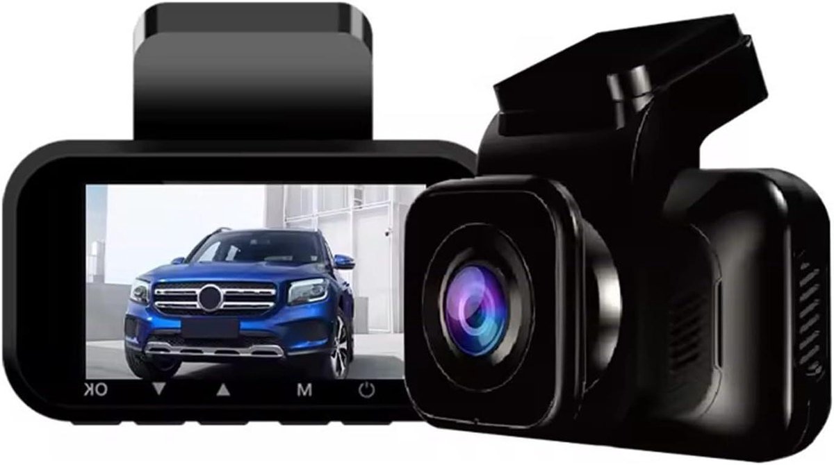 Dashcam 4K - Autocamera DVR - Rijgedrag Vastleggen - Dubbele Lens - 3 inch scherm - Zwart